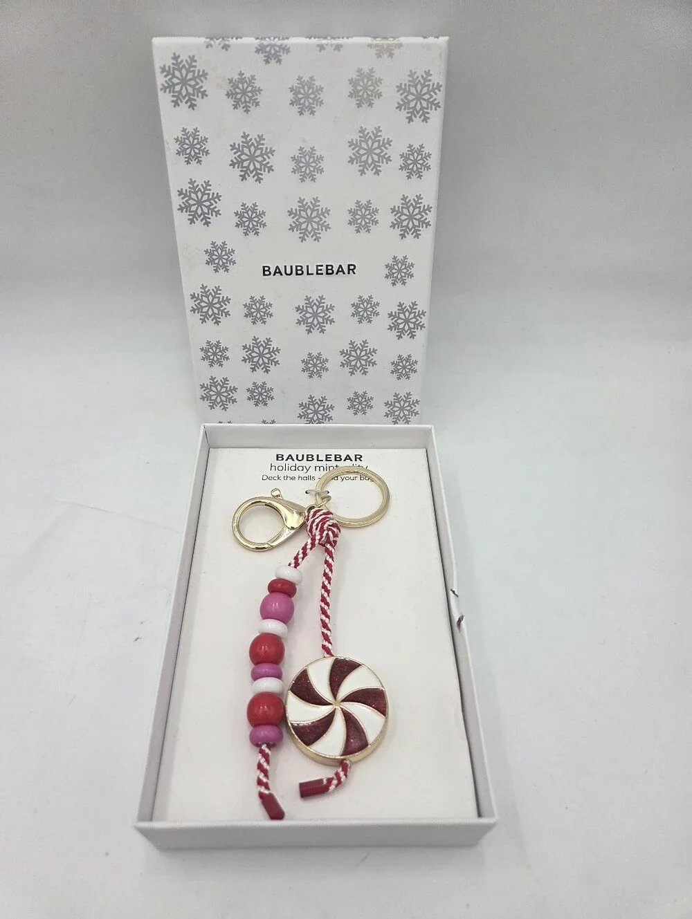 Baublebar Peppermint Bead Keychain Purse Charm